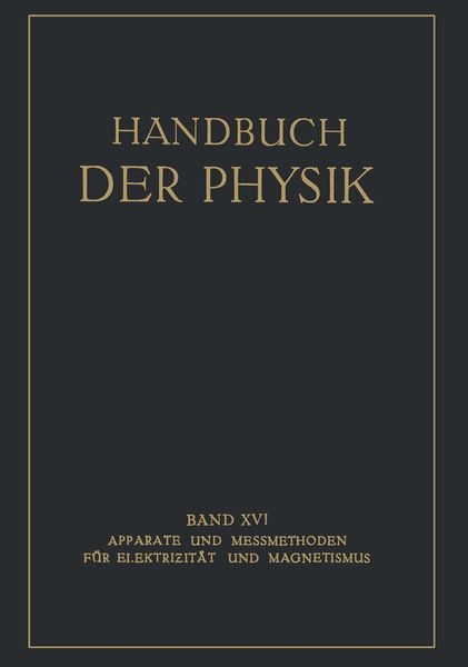 Produktbild: Apparate und Messmethoden f&uuml;r Elektrizit&auml;t und Magnetismus