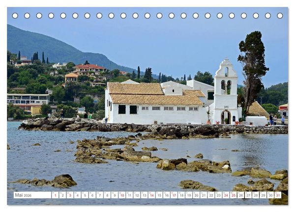 Produktbild: Faszination Korfu (Tischkalender 2026 DIN A5 quer), CALVENDO Monatskalender