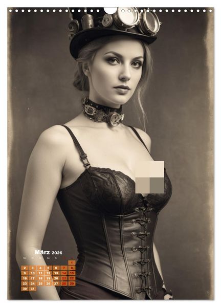 Produktbild: Steampunk erotisch (Wandkalender 2026 DIN A3 hoch), CALVENDO Monatskalender