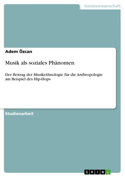 Produktbild: Musik als soziales Ph&auml;nomen