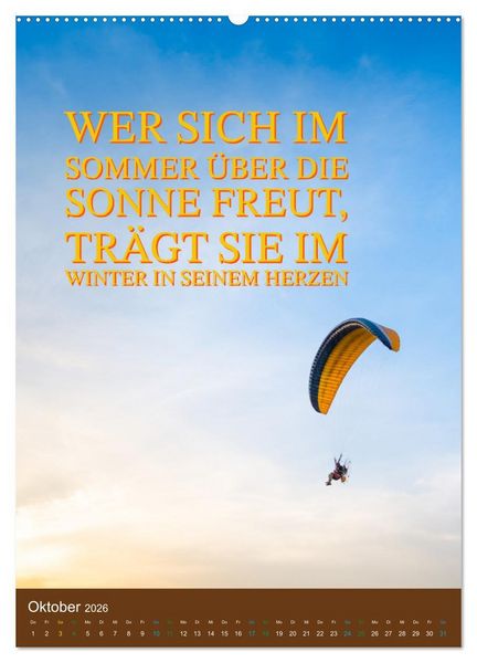 Produktbild: Verr&uuml;ckt nach SOMMER Urlaub- Auszeit - Spr&uuml;che (hochwertiger Premium Wandkalender 2026 DIN A2 hoch), Kunstdruck in Hochglanz