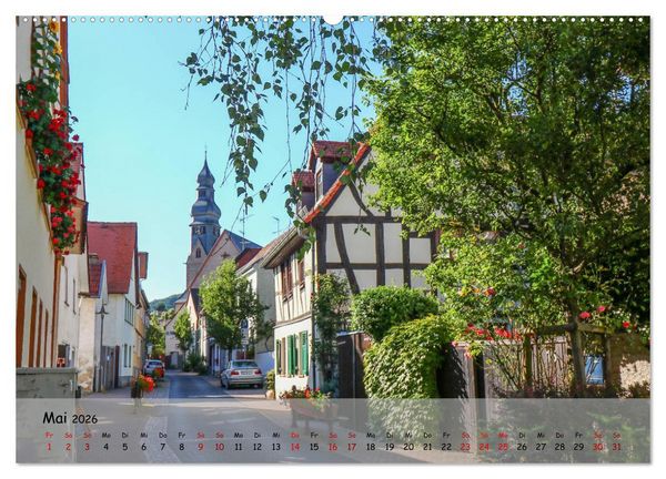 Produktbild: Fachwerkromantik in Hofheim am Taunus (hochwertiger Premium Wandkalender 2026 DIN A2 quer), Kunstdruck in Hochglanz