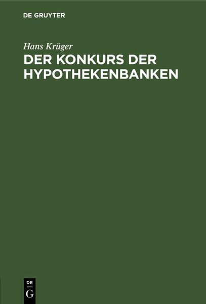 Produktbild: Der Konkurs der Hypothekenbanken