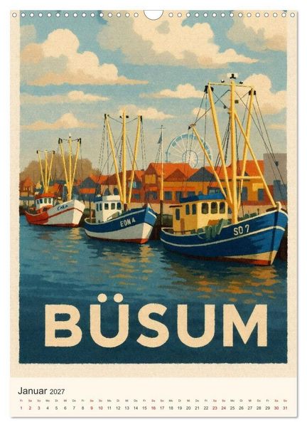 Produktbild: Norddeutsche Kleinode - City Poster (Wandkalender 2027 DIN A3 hoch), CALVENDO Monatskalender