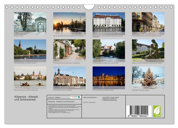 Produktbild: K&ouml;penick - Altstadt und Schlossinsel (Wandkalender 2026 DIN A4 quer), CALVENDO Monatskalender