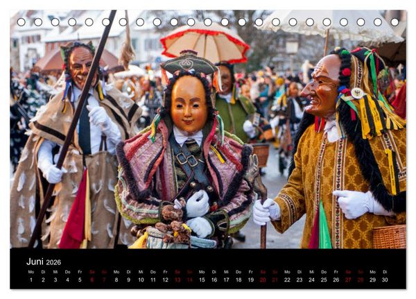 Produktbild: Die Rottweiler Fastnacht (Tischkalender 2026 DIN A5 quer), CALVENDO Monatskalender