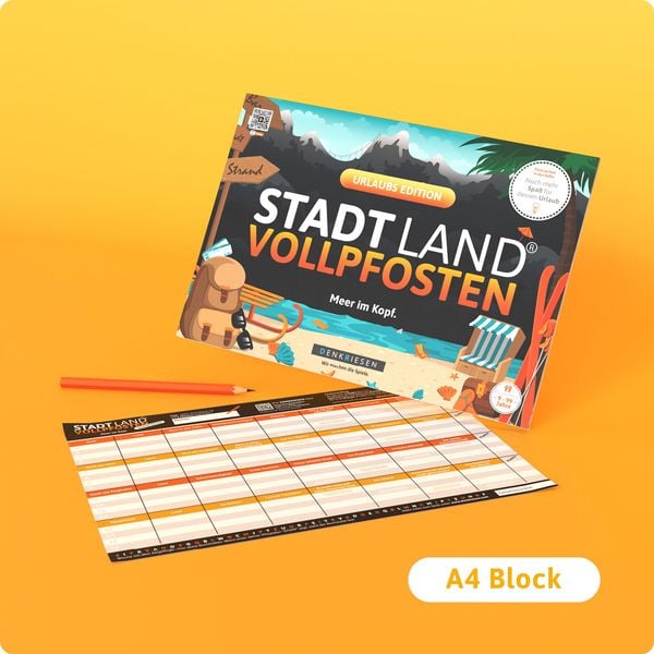 Denkriesen - Stadt Land Vollpfosten® - das Kartenspiel - Urlaubs Edition - "meer im Kopf."