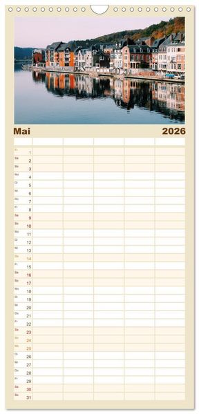 Produktbild: Familienplaner 2026 - Belgien - Bezaubernde Natur und eindrucksvolle St&auml;dte. mit 5 Spalten (Wandkalender, 21 x 45 cm) CALVENDO