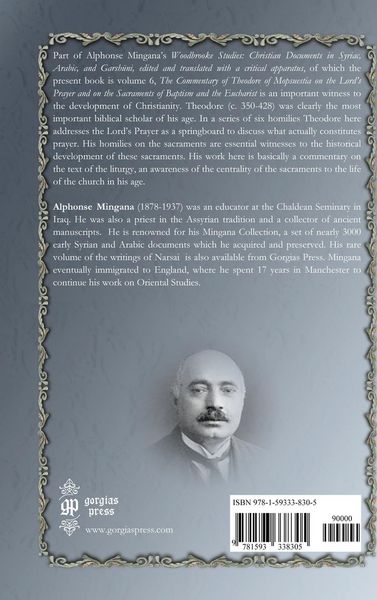 Produktbild: Commentary of Theodore of Mopsuestia on the Lord's Prayer and on the Sacraments of Baptism and the Eucharist