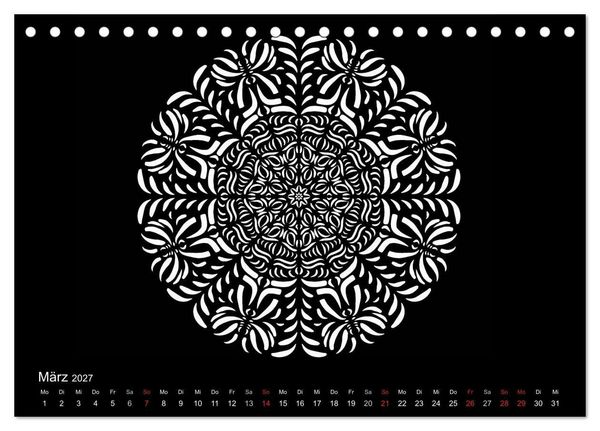 Produktbild: Entspannung und Ruhe durch Mandalas (Tischkalender 2027 DIN A5 quer), CALVENDO Monatskalender