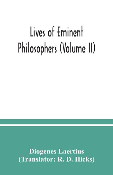 Produktbild: Lives of eminent philosophers (Volume II)