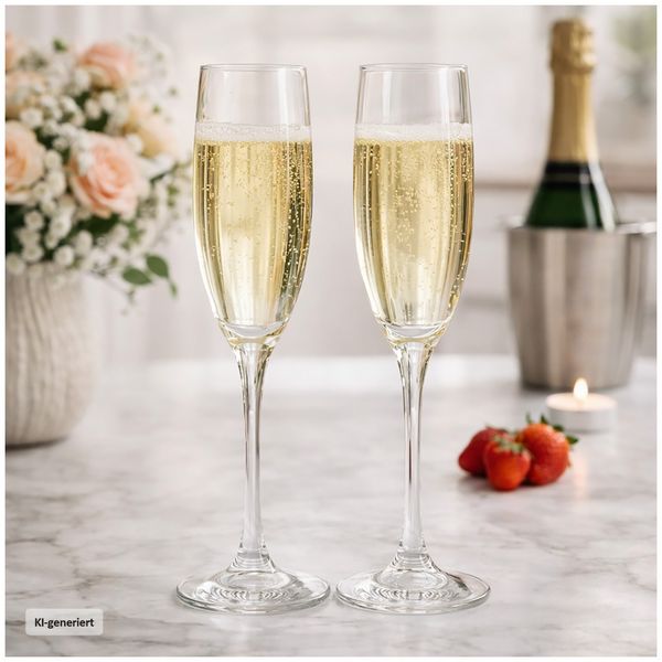 Produktbild: neuetischkultur Sektgl&auml;ser Set Vintessa 190 ml 4 St&uuml;ck Sektglas aus Glas