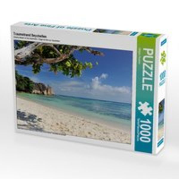 CALVENDO Puzzle Traumstrand Seychellen 1000 Teile Lege-Größe 64 x 48 cm Foto-Puzzle Bild von Jürgen Feuerer