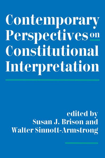 Produktbild: Contemporary Perspectives On Constitutional Interpretation