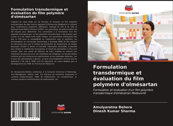 Produktbild: Formulation transdermique et &eacute;valuation du film polym&egrave;re d'olm&eacute;sartan