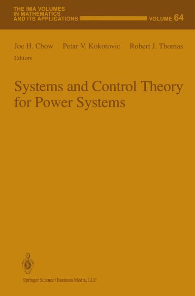 Produktbild: Systems and Control Theory For Power Systems