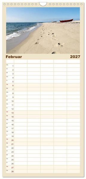 Produktbild: Familienplaner 2027 - R&uuml;gen PUR mit 5 Spalten (Wandkalender, 21 x 45 cm) CALVENDO