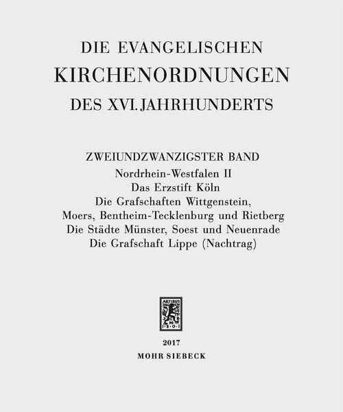 Produktbild: Die evangelischen Kirchenordnungen des XVI. Jahrhunderts