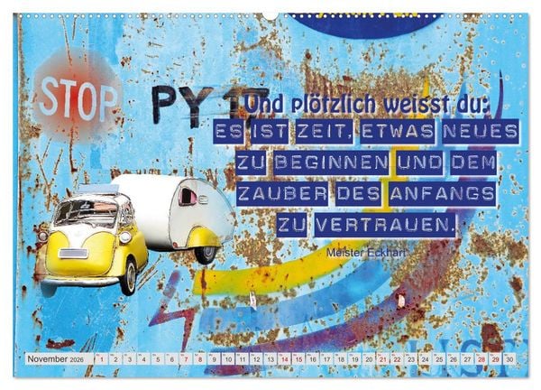 Produktbild: Stop dreaming start doing - H&ouml;r auf zu tr&auml;umen und mach es einfach (hochwertiger Premium Wandkalender 2026 DIN A2 quer), Kunstdruck in Hochglanz
