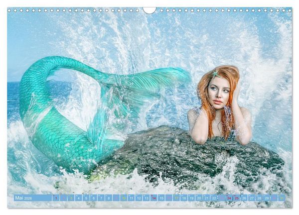 Produktbild: Meerjungfrauen - der Zauber lebt (Wandkalender 2026 DIN A3 quer), CALVENDO Monatskalender