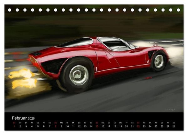 Produktbild: Classic Car Art by Reinhold Art&acute;s (Tischkalender 2026 DIN A5 quer), CALVENDO Monatskalender