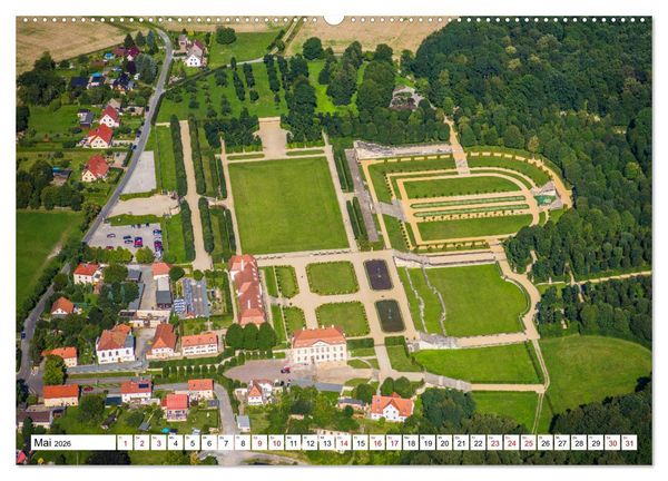 Produktbild: Sachsens Glanz - historische H&ouml;hepunkte aus der Vogelperspektive (hochwertiger Premium Wandkalender 2026 DIN A2 quer), Kunstdruck in Hochglanz