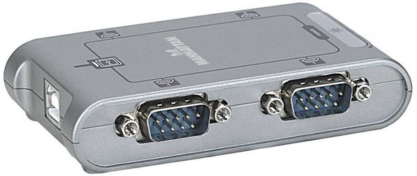 Manhattan USB 2.0 Adapter [4x D-SUB-Stecker 9pol. - 1x USB 2.0 Buchse B] 151047