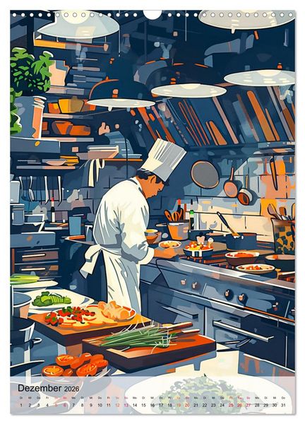 Produktbild: Chef de Cuisine - Mein Traumberuf Koch (Wandkalender 2026 DIN A3 hoch), CALVENDO Monatskalender
