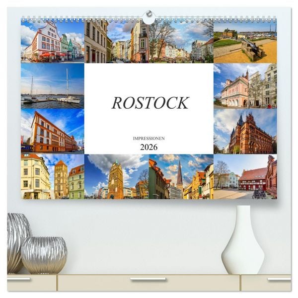 Produktbild: Rostock Impressionen (hochwertiger Premium Wandkalender 2026 DIN A2 quer), Kunstdruck in Hochglanz
