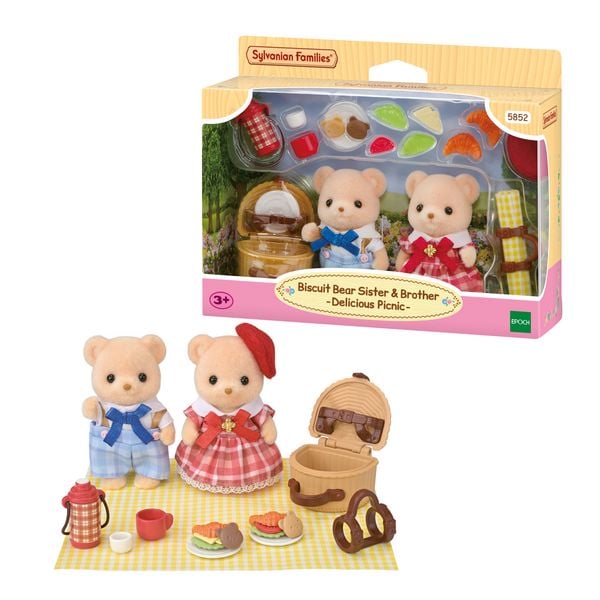 Produktbild: Sylvanian Families 5852 - Biscuit B&auml;ren Geschwister Picknickspa&szlig;