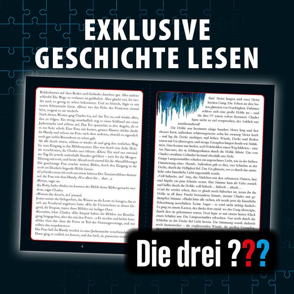 Produktbild: KOSMOS 684464 - Die drei ??? Das Echo der Finsternis, Lesen/Puzzeln/Lösen