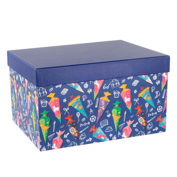 Produktbild: Idena Geschenkbox Schult&uuml;te blau 31x24x18cm