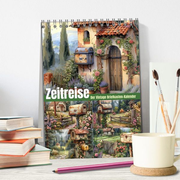 Produktbild: Zeitreise - Der vintage Briekasten Kalender (Tischkalender 2026 DIN A5 hoch), CALVENDO Monatskalender