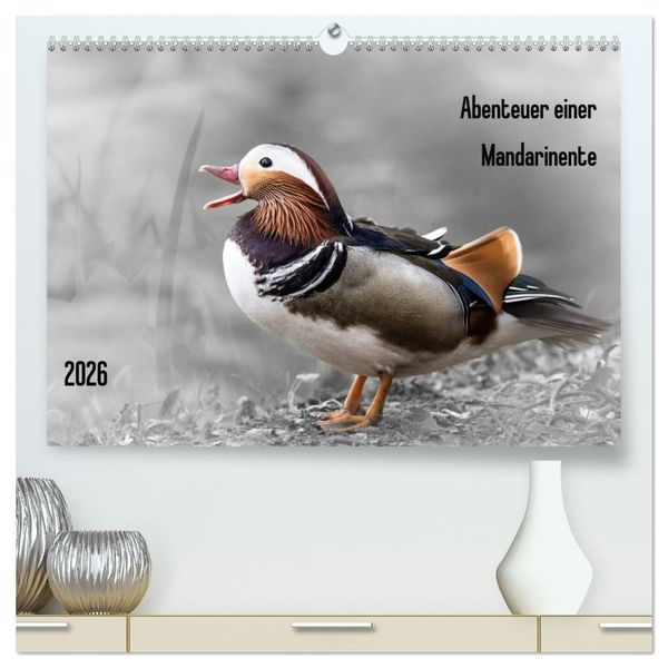 Produktbild: Abenteuer einer Mandarinente (hochwertiger Premium Wandkalender 2026 DIN A2 quer), Kunstdruck in Hochglanz