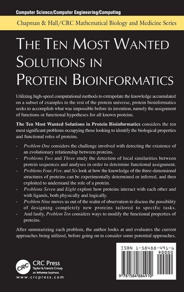 Produktbild: The Ten Most Wanted Solutions in Protein Bioinformatics