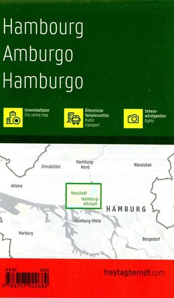 Produktbild: freytag & berndt Innenstadtplan Hamburg 1:10.000