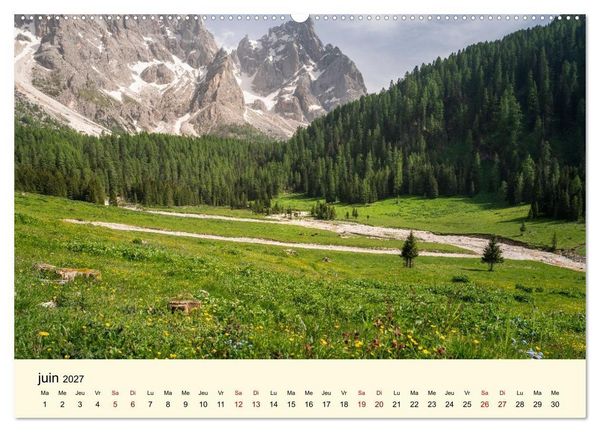 Produktbild: Un voyage dans les Dolomites (Calendrier mural 2027 DIN A2 vertical), CALVENDO calendrier mensuel