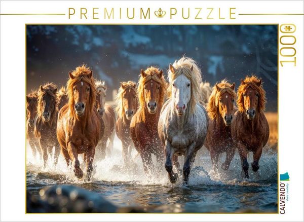 Produktbild: CALVENDO Puzzle M&auml;hnen fliegen im Sommerwind | 1000 Teile Lege-Gr&ouml;&szlig;e 64x48cm Foto-Puzzle f&uuml;r gl&uuml;ckliche Stunden
