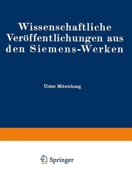 Produktbild: Wissenschaftliche Ver&ouml;ffentlichungen aus den Siemens-Werken