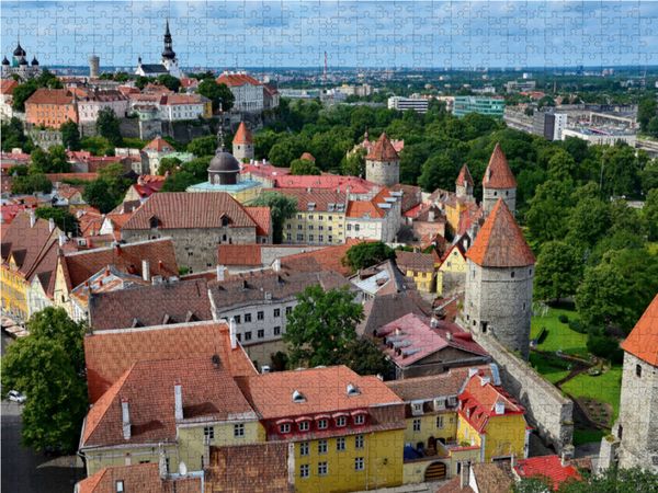 Produktbild: CALVENDO Puzzle Blick &uuml;ber die Stadtmauer | 1000 Teile Lege-Gr&ouml;&szlig;e 64x48cm Foto-Puzzle f&uuml;r gl&uuml;ckliche Stunden