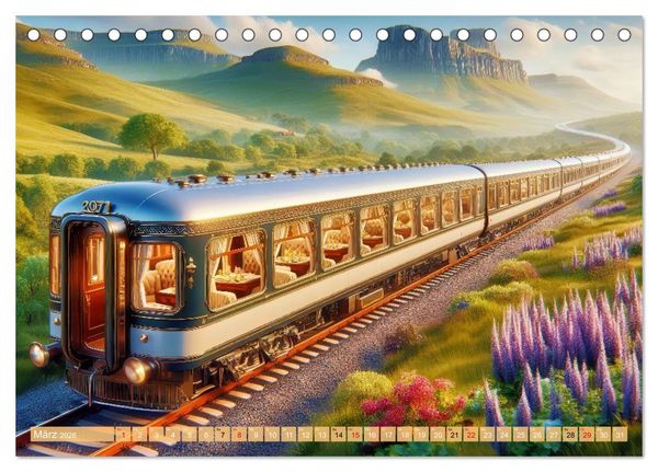Produktbild: Nostalgiez&uuml;ge (Tischkalender 2026 DIN A5 quer), CALVENDO Monatskalender