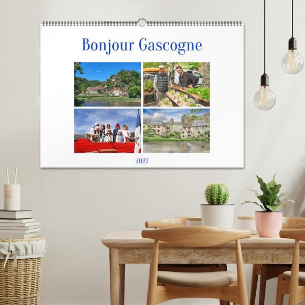 Produktbild: Bonjour Gascogne (Wandkalender 2027 DIN A2 quer), CALVENDO Monatskalender