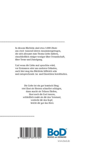 Produktbild: Tausenderlei &uuml;ber die Liebe