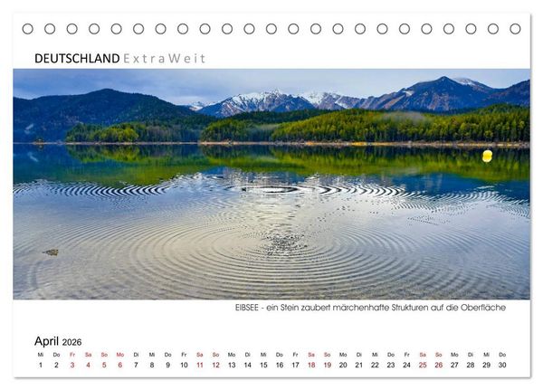 Produktbild: Wei&szlig;blaue Impressionen vom Eibsee (Tischkalender 2026 DIN A5 quer), CALVENDO Monatskalender