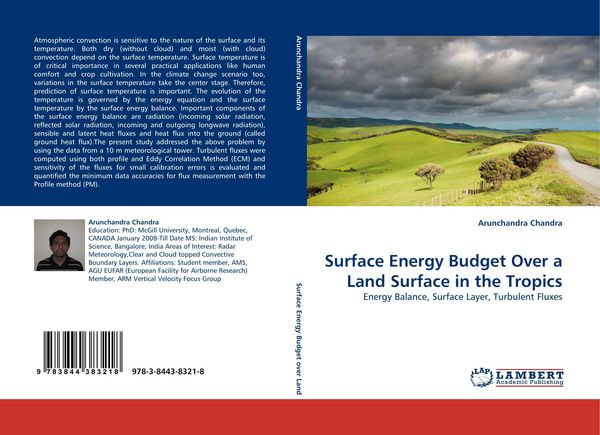 Produktbild: Surface Energy Budget Over a Land Surface in the Tropics
