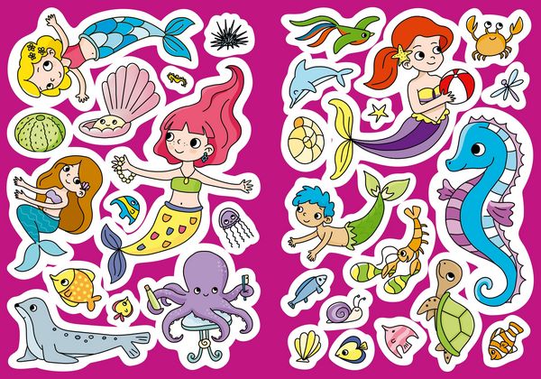 Produktbild: Mein Sticker-Malbuch. Meerjungfrauen