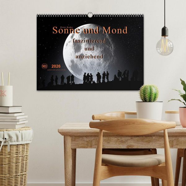 Produktbild: Sonne und Mond - faszinierend und anziehend (Wandkalender 2026 DIN A3 quer), CALVENDO Monatskalender
