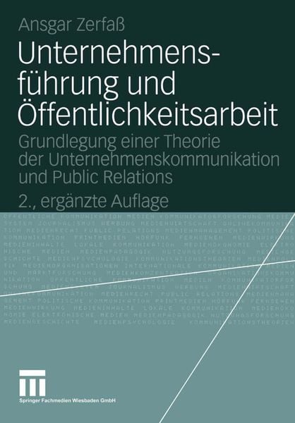 Produktbild: Unternehmensf&uuml;hrung und &Ouml;ffentlichkeitsarbeit