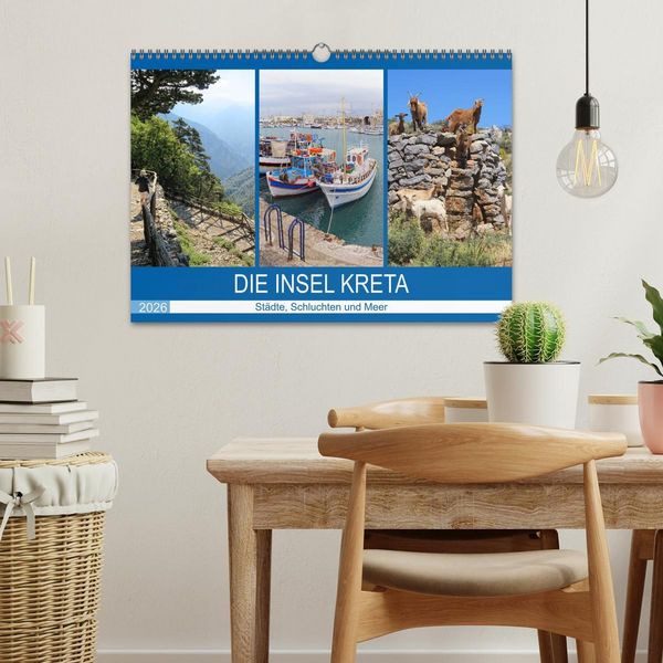 Produktbild: Die Insel Kreta - St&auml;dte, Schluchten und Meer (Wandkalender 2026 DIN A3 quer), CALVENDO Monatskalender