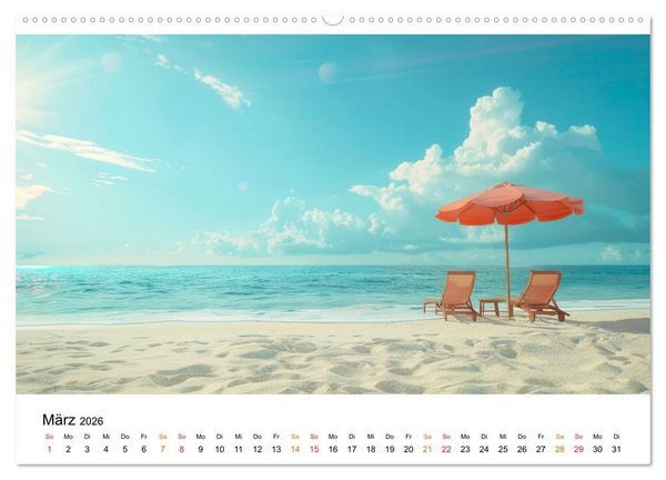 Produktbild: Maritim pur - Strandtr&auml;ume (Wandkalender 2026 DIN A2 quer), CALVENDO Monatskalender